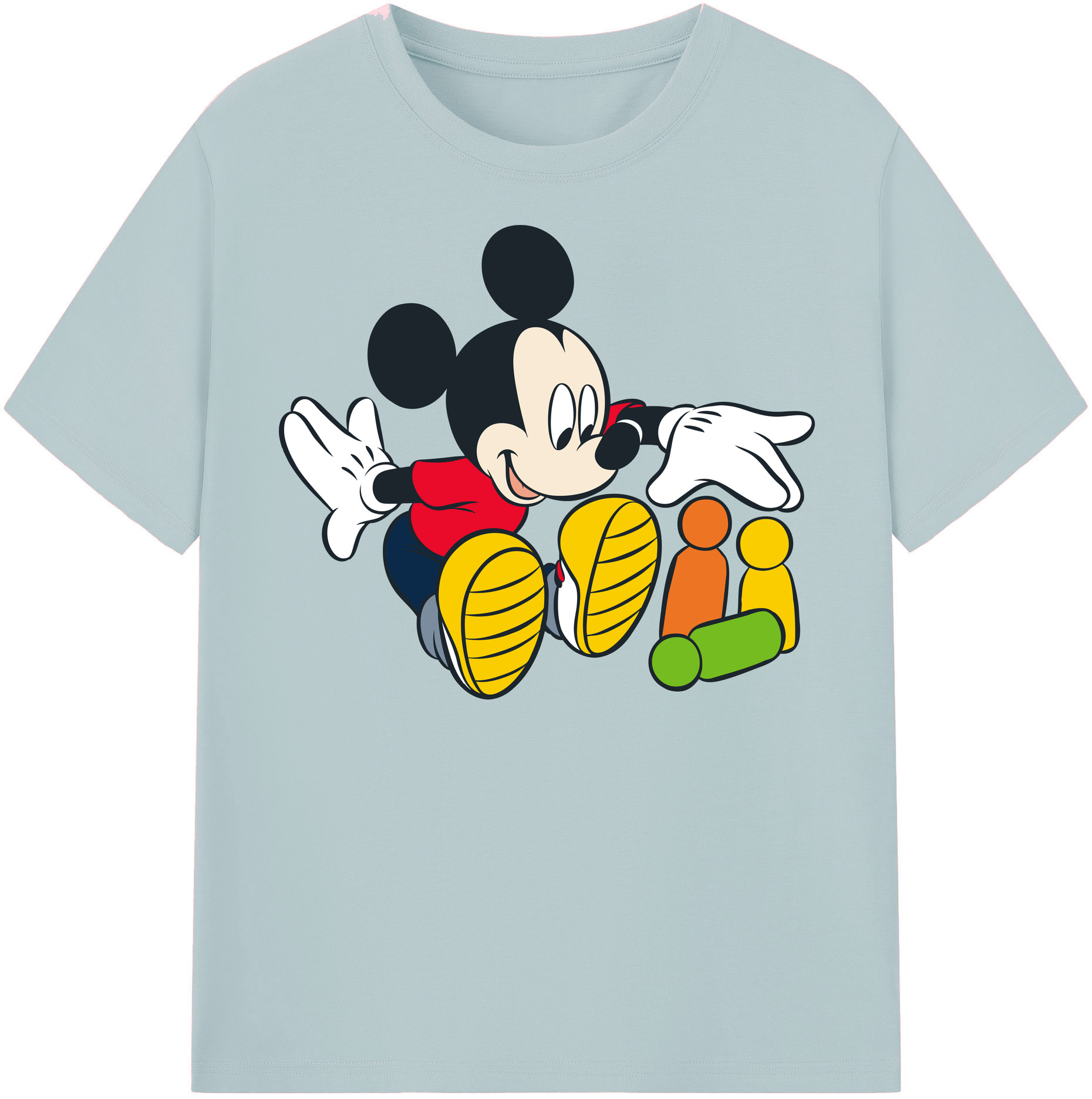 （画像用） ミッキーマウス Mickey Mouse 綿100％半袖Tシャツ（フロントプリント）